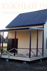Каркасно-щитовой дом 6х6 72 кв.м.+терраса 18 кв.м