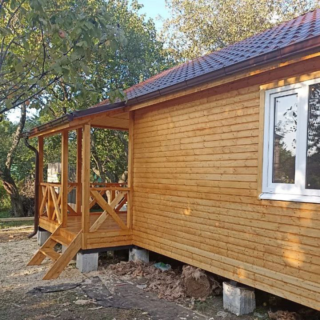 Каркасный дом 6х8 с террасой 8,8кв