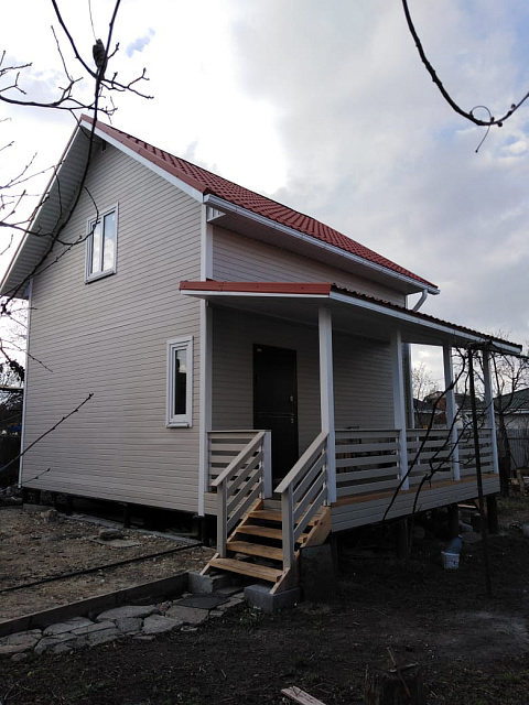 Каркасно-щитовой дом 6х6 в 2 этажа (Крым)