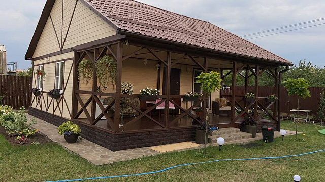Каркасно-щитовой дом 6х9+терраса 3х9 (Мержаново)