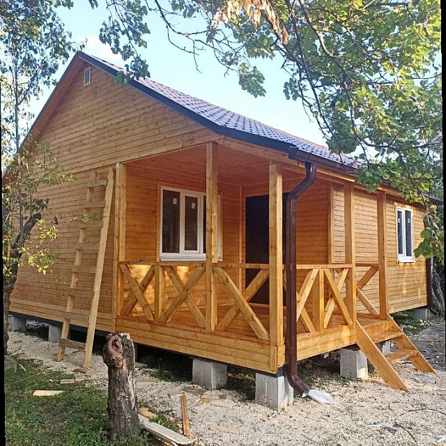 Каркасный дом 6х8 с террасой 8,8кв