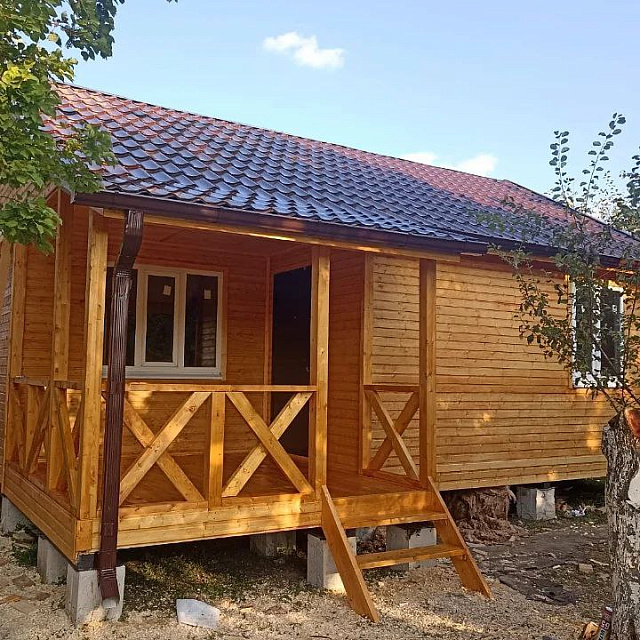 Каркасный дом 6х8 с террасой 8,8кв